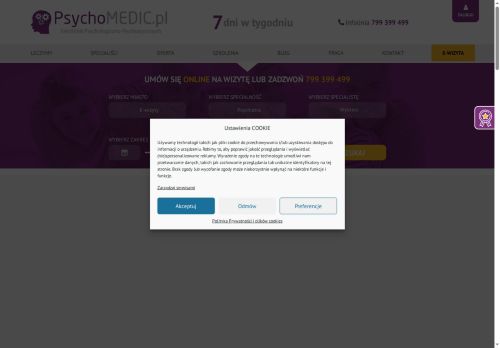 NZOZ PSYCHOMEDIC.PL KLINIKA PSYCHOLOGICZNO-PSYCHIATRYCZNA Michał Niewiński